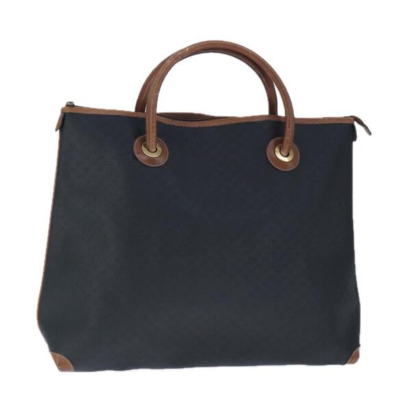 GUCCI Micro GG Canvas Hand Bag Pvc Leather Black Brown - Picture 1 of 16
